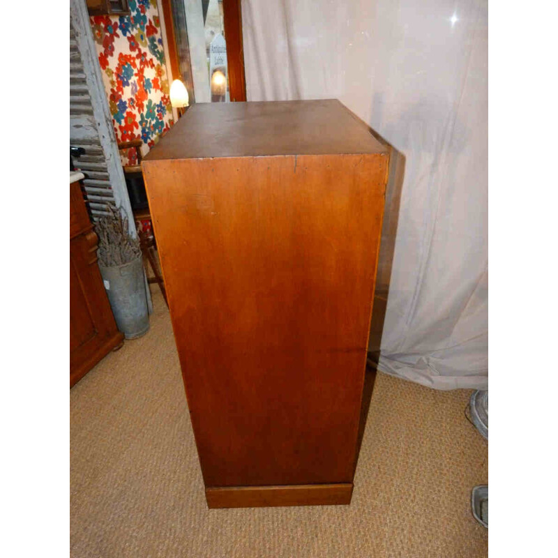 Vertical file drawers in beech and plywood - 1950s