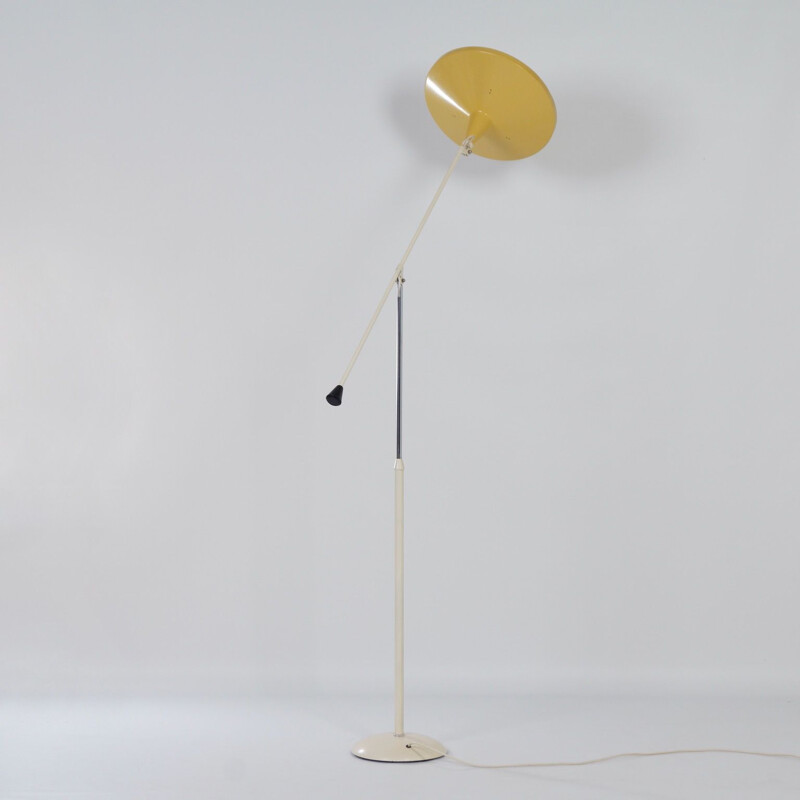 Vintage Yellow Panama lamp model 6350 in metal by Wim Rietveld for Gispen, 1957