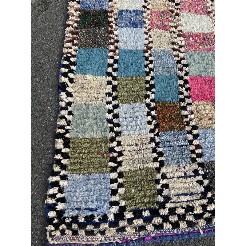 Tapis vintage berbere boucherouite