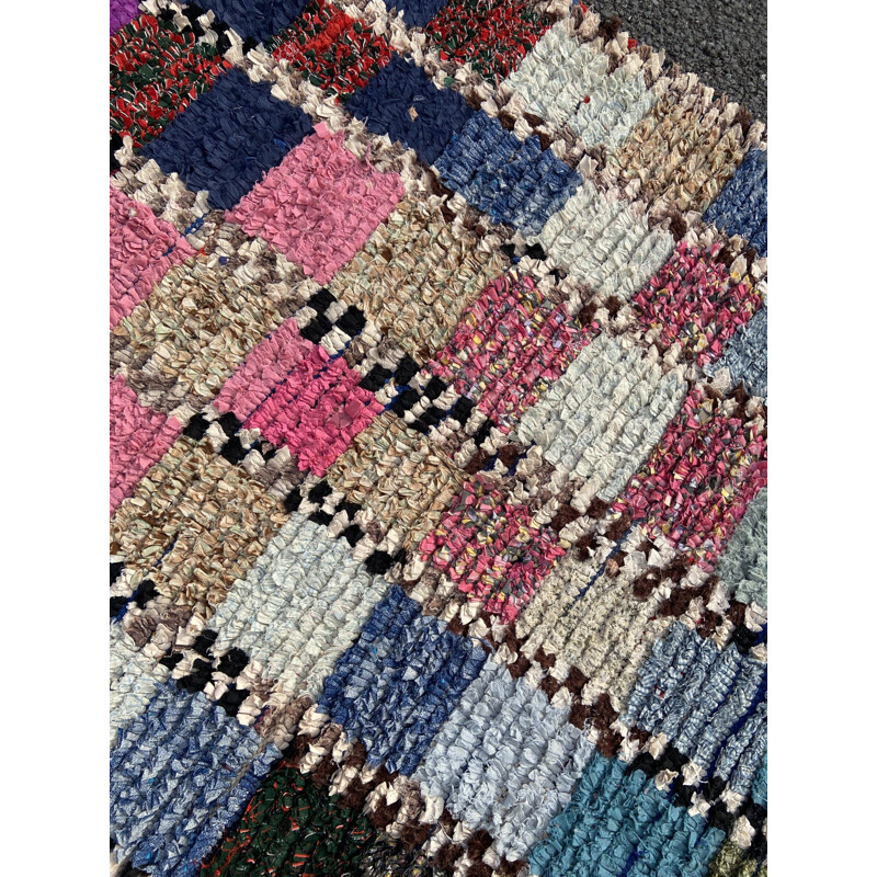 Tapis vintage berbere boucherouite