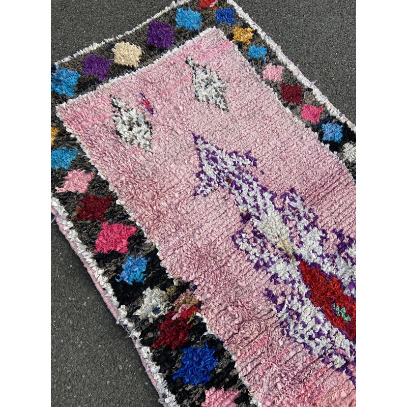 Tapis vintage berbere boucherouite