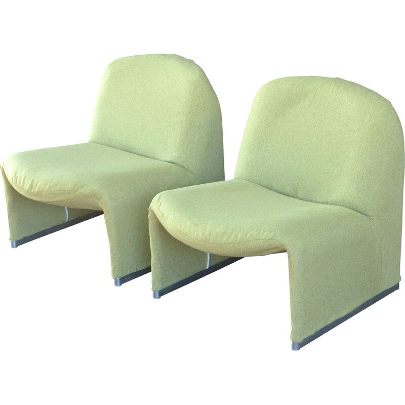 Pair of vintage 'Alky' armchairs by Giancarlo Piretti 1960