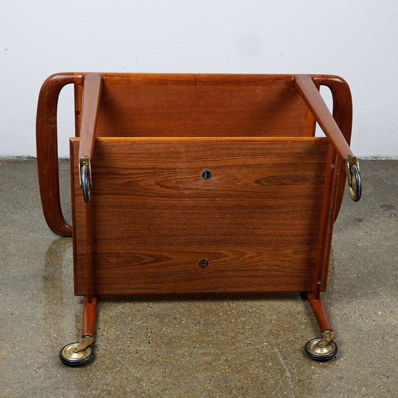 Chariot de service vintage en teck par Niels Otto Moller Scandinave