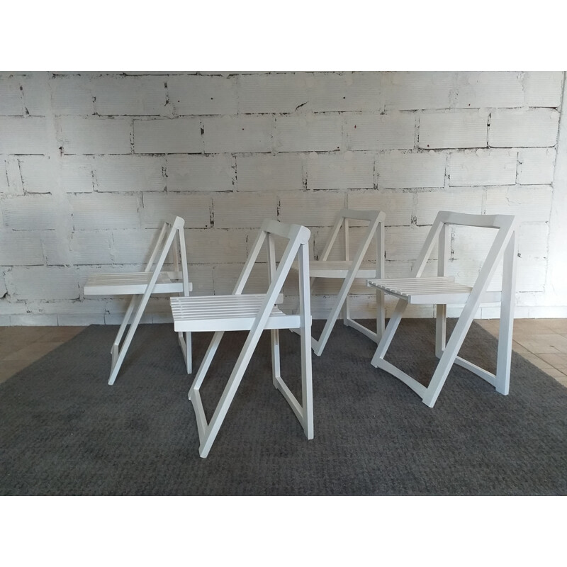 Set of 4 vintage Aldo Jacober folding chairs 1970s