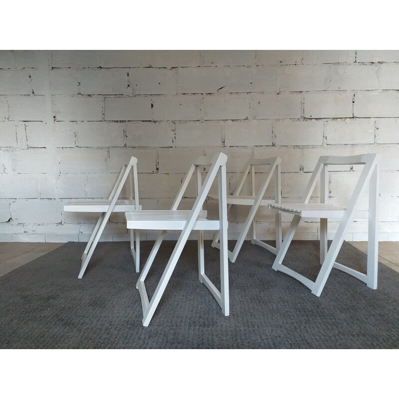 Set of 4 vintage Aldo Jacober folding chairs 1970s