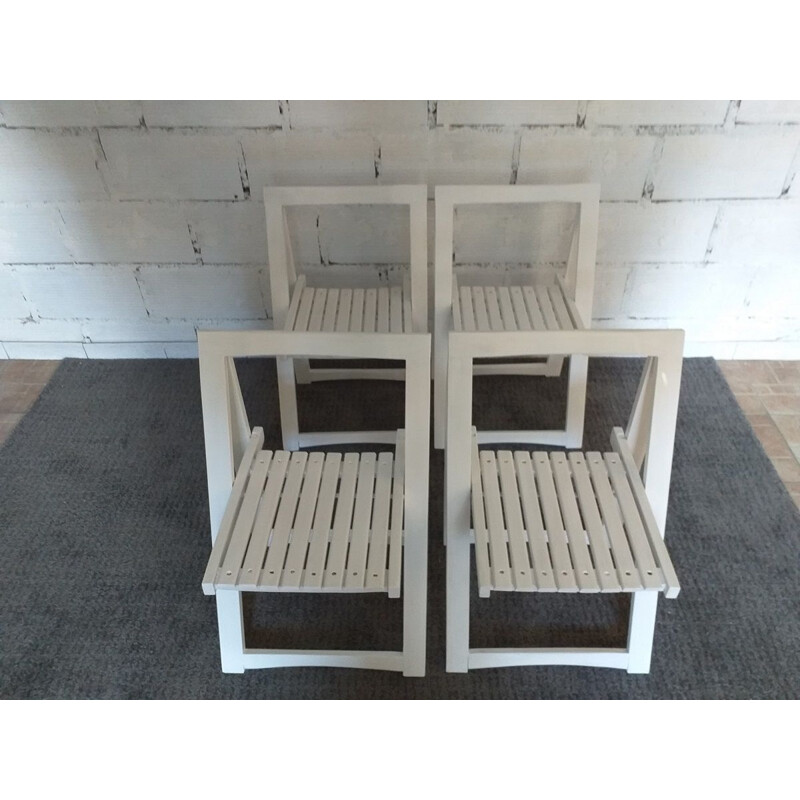 Set of 4 vintage Aldo Jacober folding chairs 1970s