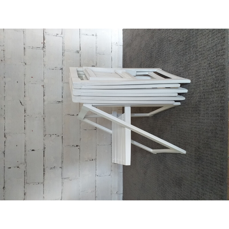 Set of 4 vintage Aldo Jacober folding chairs 1970s