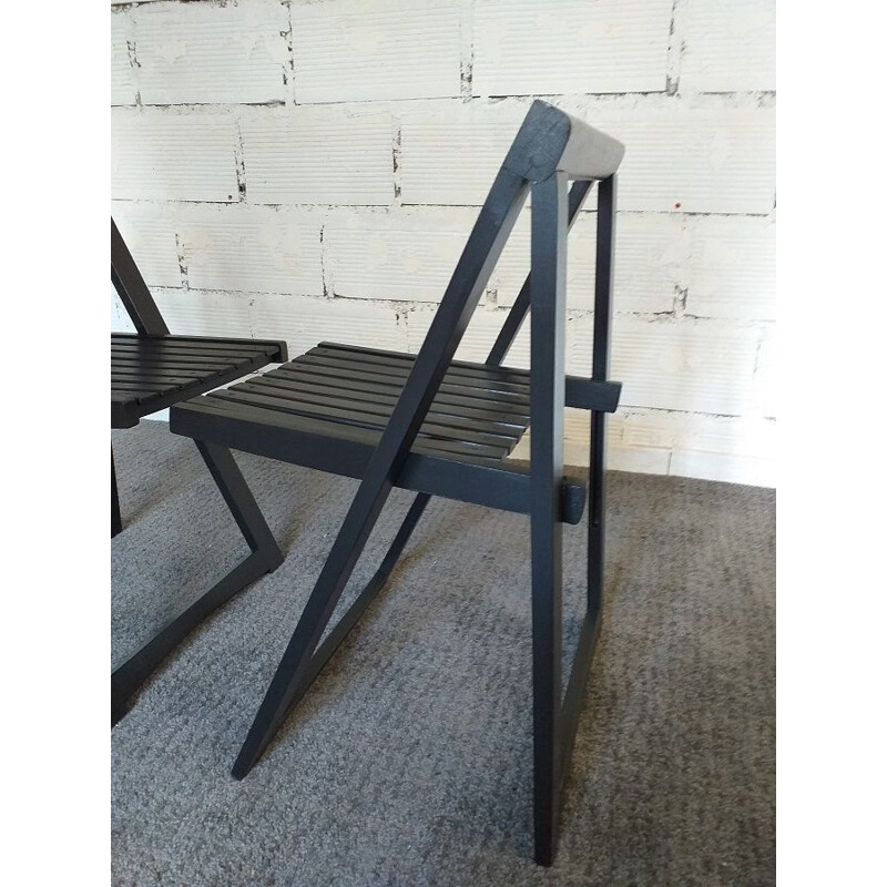 Pair of vintage Aldo Jacober folding chairs 1970s