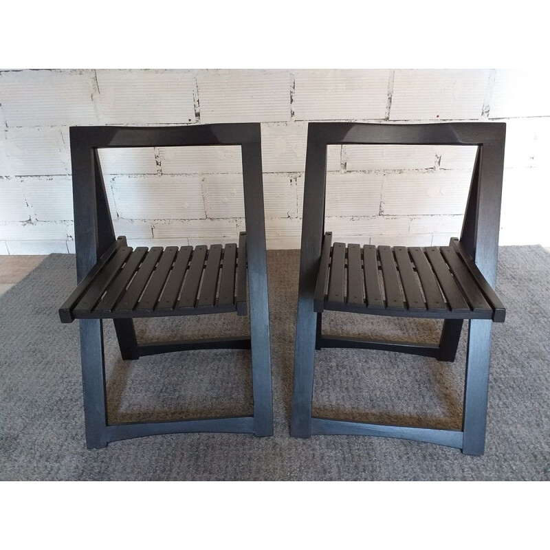 Pair of vintage Aldo Jacober folding chairs 1970s