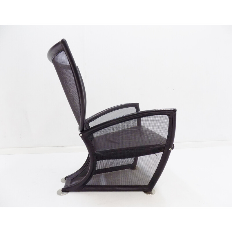 Vintage lederen fauteuil Prive van Paolo Nava voor Arflex 1987