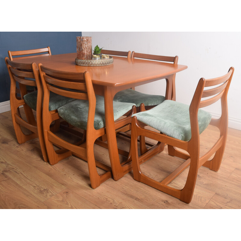 Vintage Portwood teak table and 6 Chairs Danish 1960s
