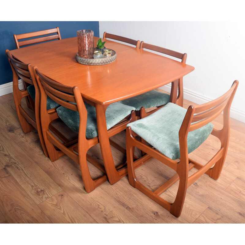 Vintage Portwood teak table and 6 Chairs Danish 1960s