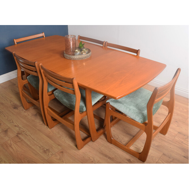 Vintage Portwood teak table and 6 Chairs Danish 1960s