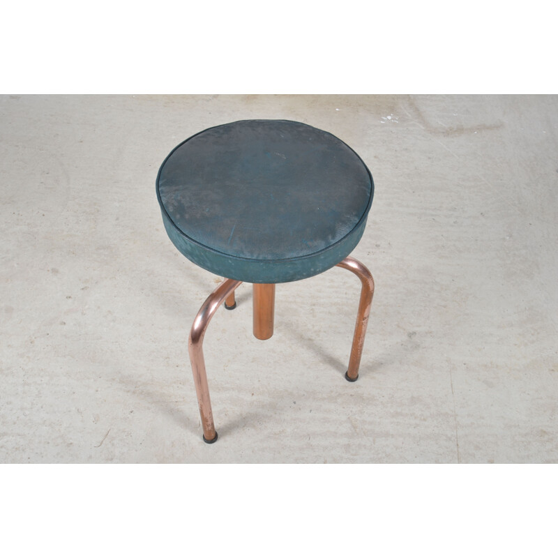 Vintage industrial copper stool
