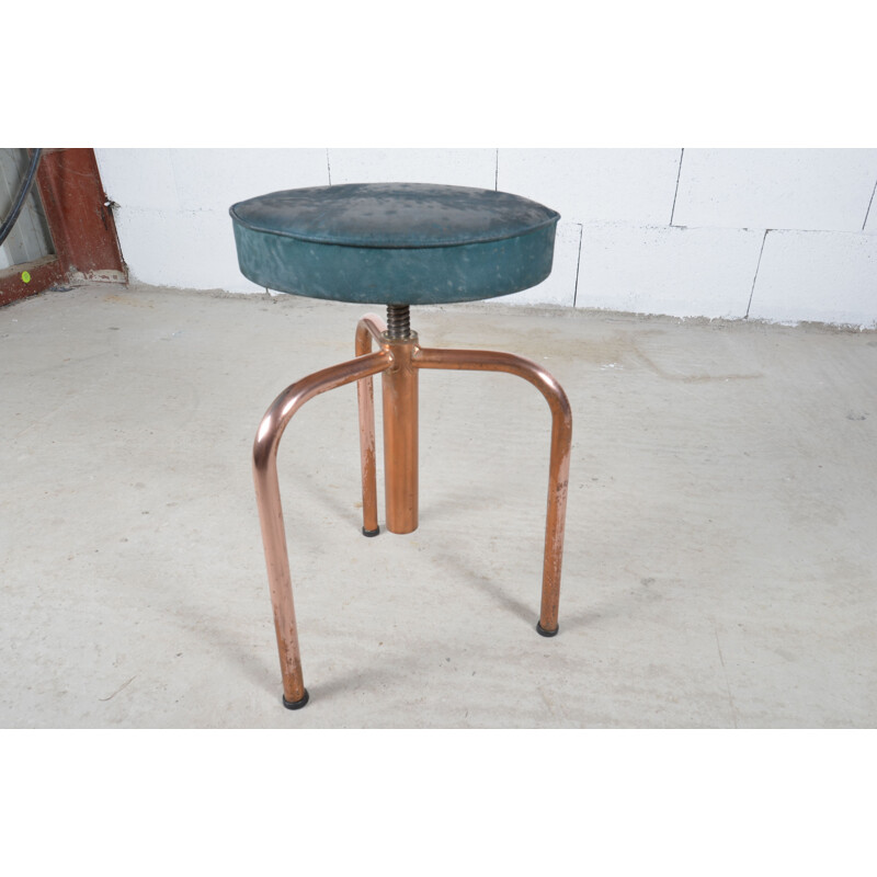 Vintage industrial copper stool