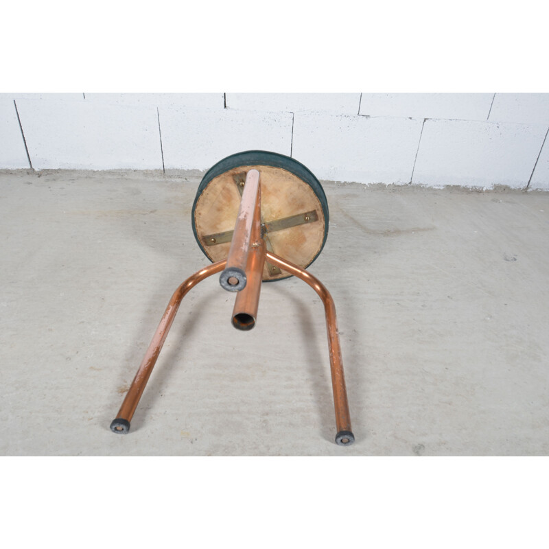 Vintage industrial copper stool