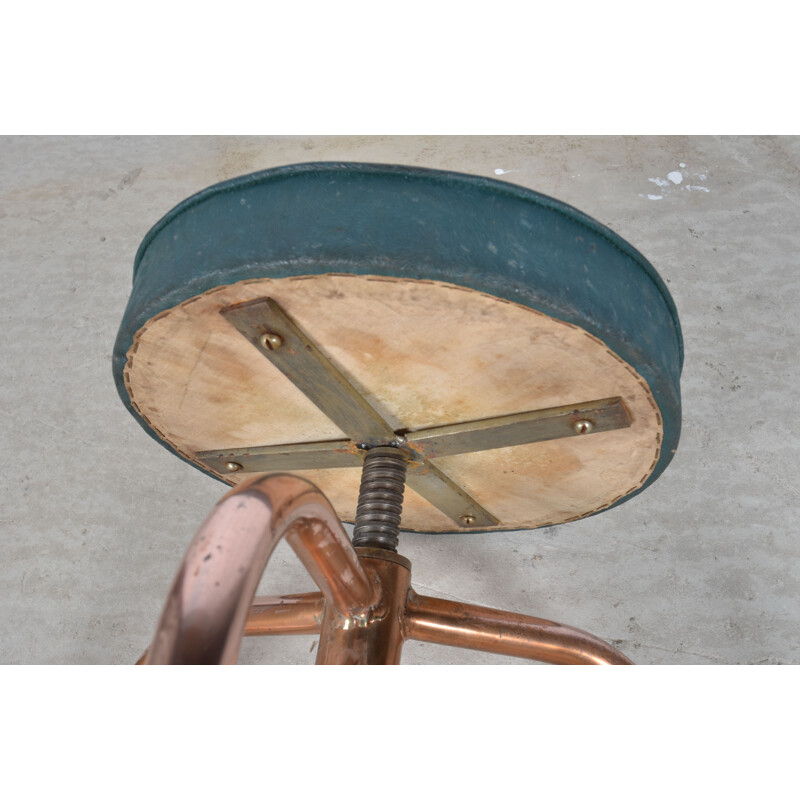 Vintage industrial copper stool