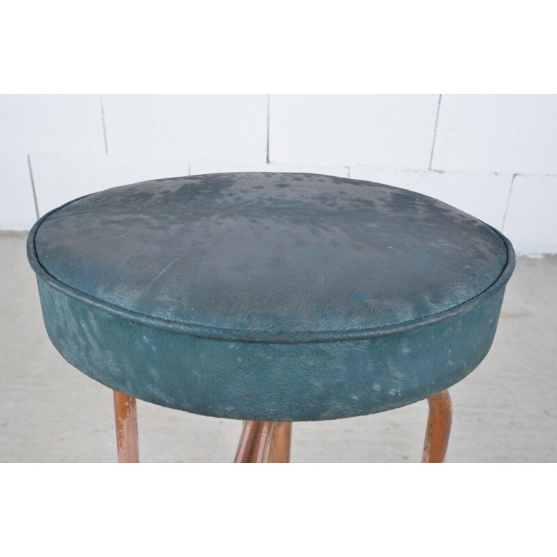 Vintage industrial copper stool