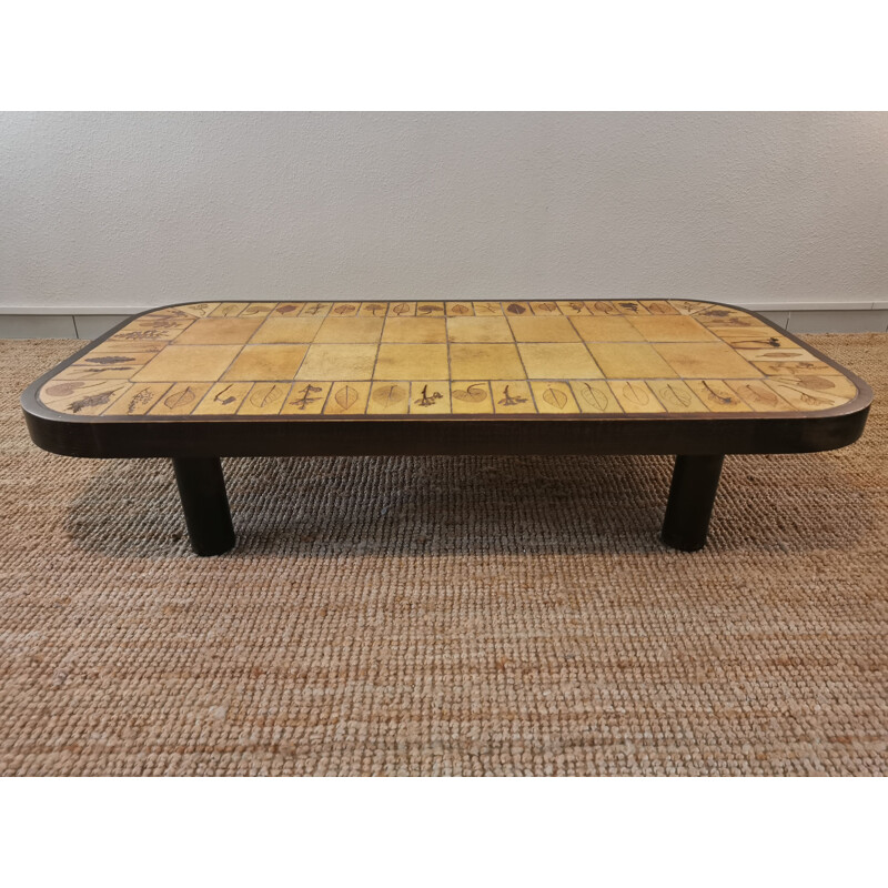 Vintage ceramic coffee table by Roger Capron 1970s