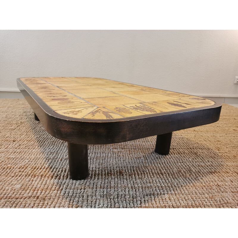 Vintage ceramic coffee table by Roger Capron 1970s