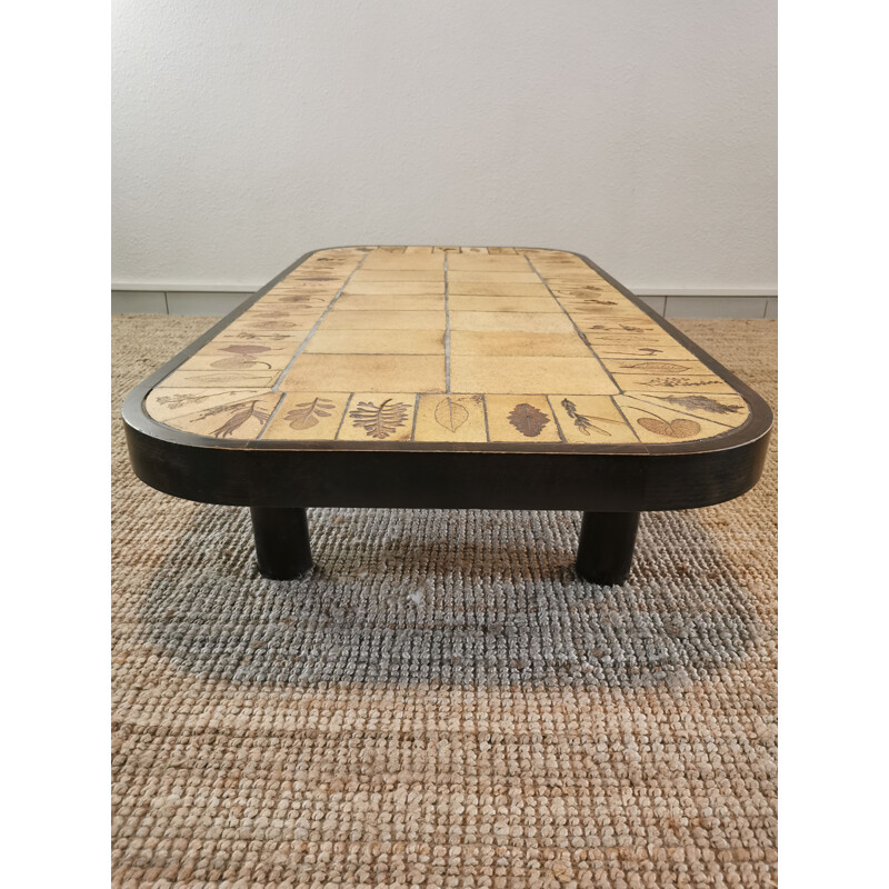 Vintage ceramic coffee table by Roger Capron 1970s