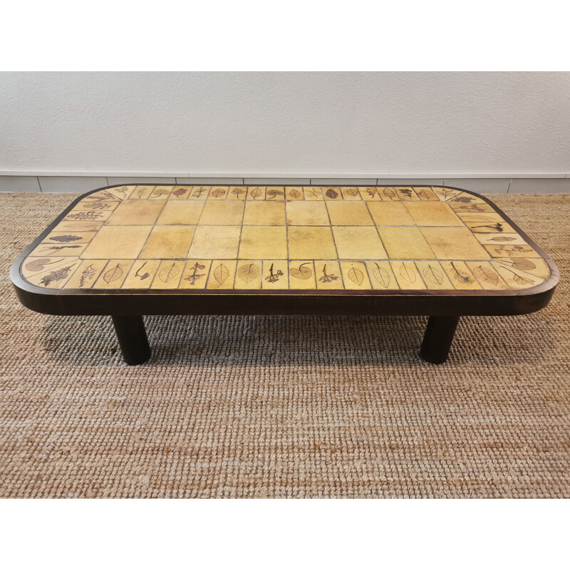 Vintage ceramic coffee table by Roger Capron 1970s