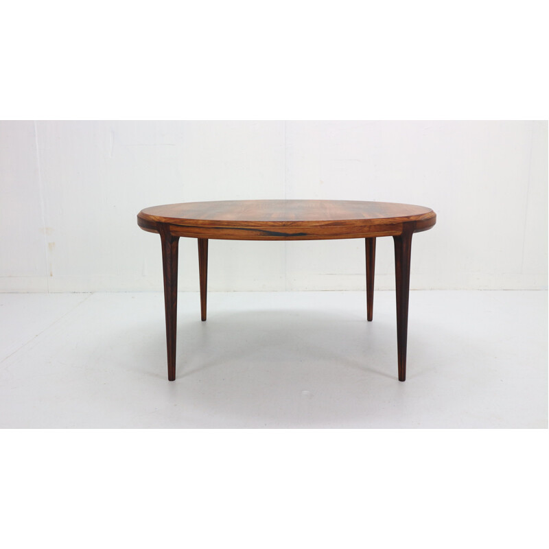 Vintage Johannes Andersen Round Coffee Low Table For CFC Silkeborg Denmark 1960s