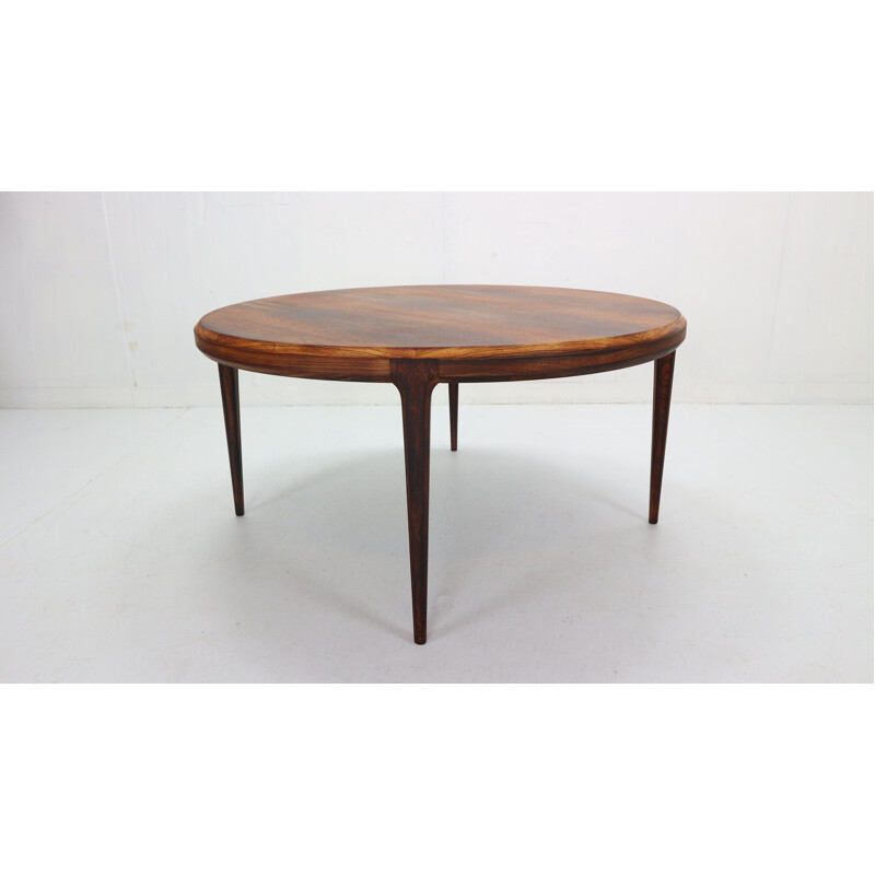 Vintage Johannes Andersen Round Coffee Low Table For CFC Silkeborg Denmark 1960s