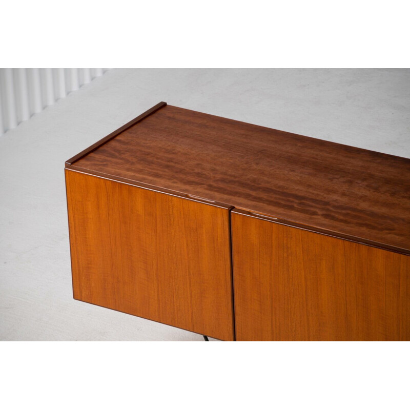 Vintage Teak & Steel sideboard Scandinavian 1960s