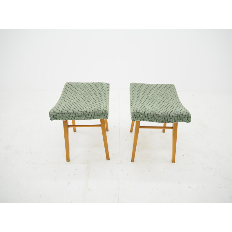 Pair of vintage Footstools  Czechoslovakia 1950s