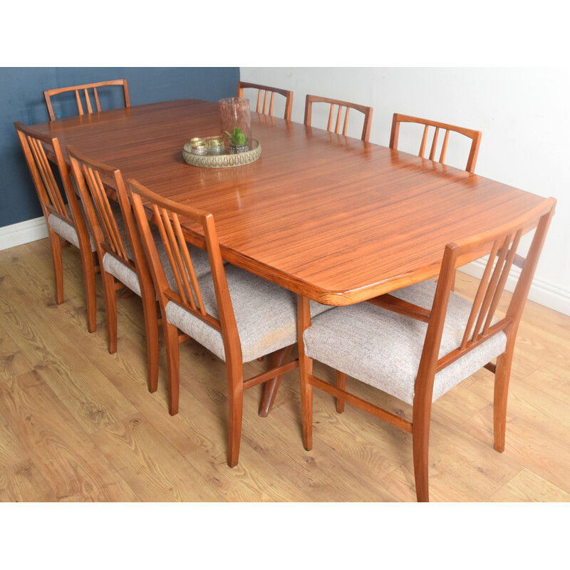 Vintage Gordon Russell Heals Extending Table & 8 Chairs