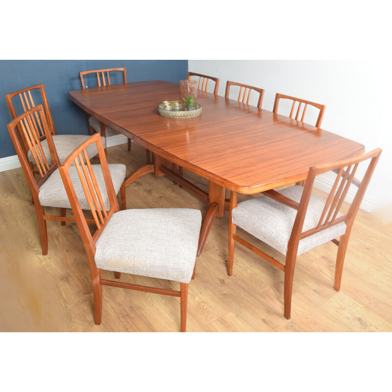 Vintage Gordon Russell Heals Extending Table & 8 Chairs