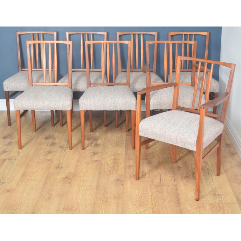 Table à rallonge et 8 chaises vintage Gordon Russell Heals