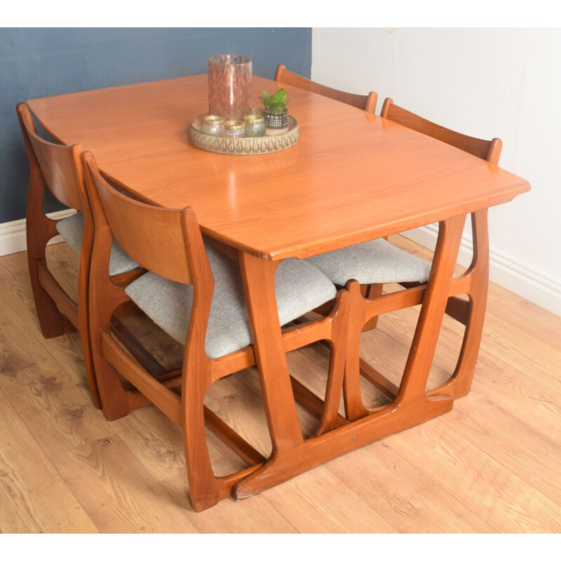 Vintage Teak Portwood Dining Table & 4 Chairs 1960s