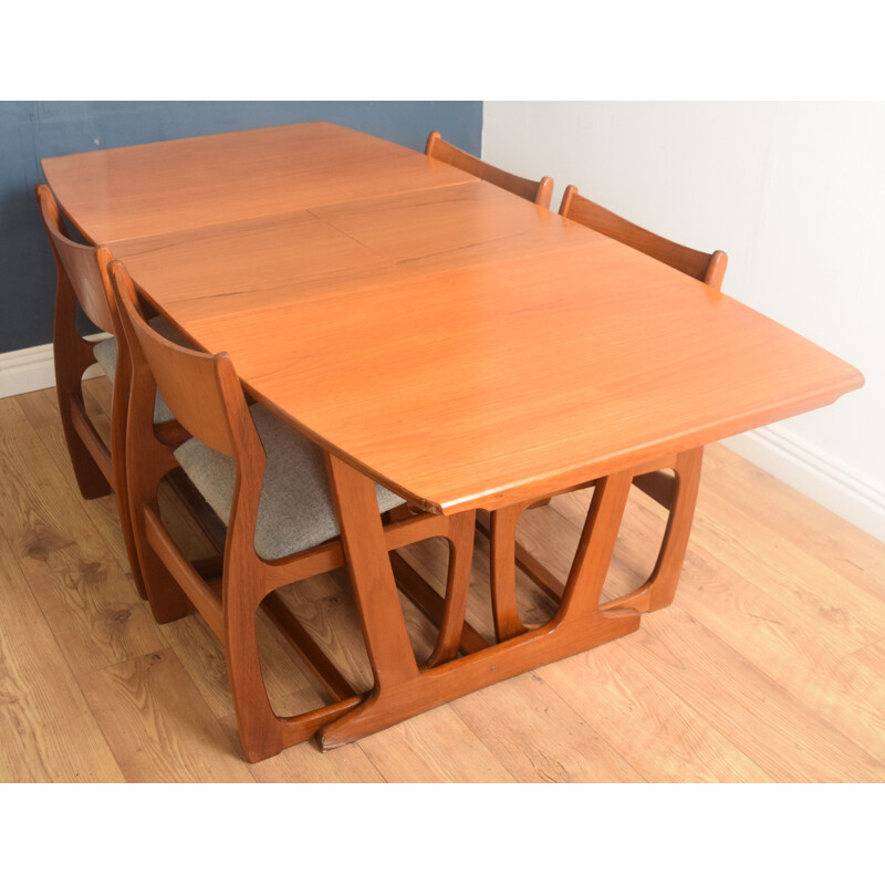 Vintage Teak Portwood Dining Table & 4 Chairs 1960s