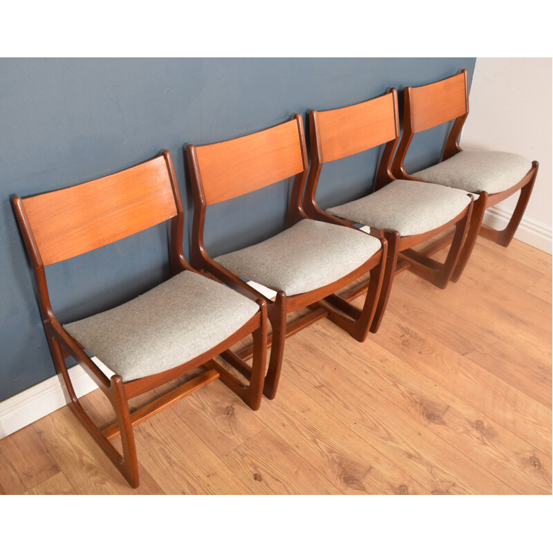 Vintage Teak Portwood Dining Table & 4 Chairs 1960s