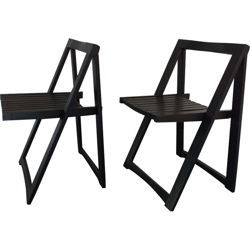 Pair of vintage Aldo Jacober folding chairs 1970s