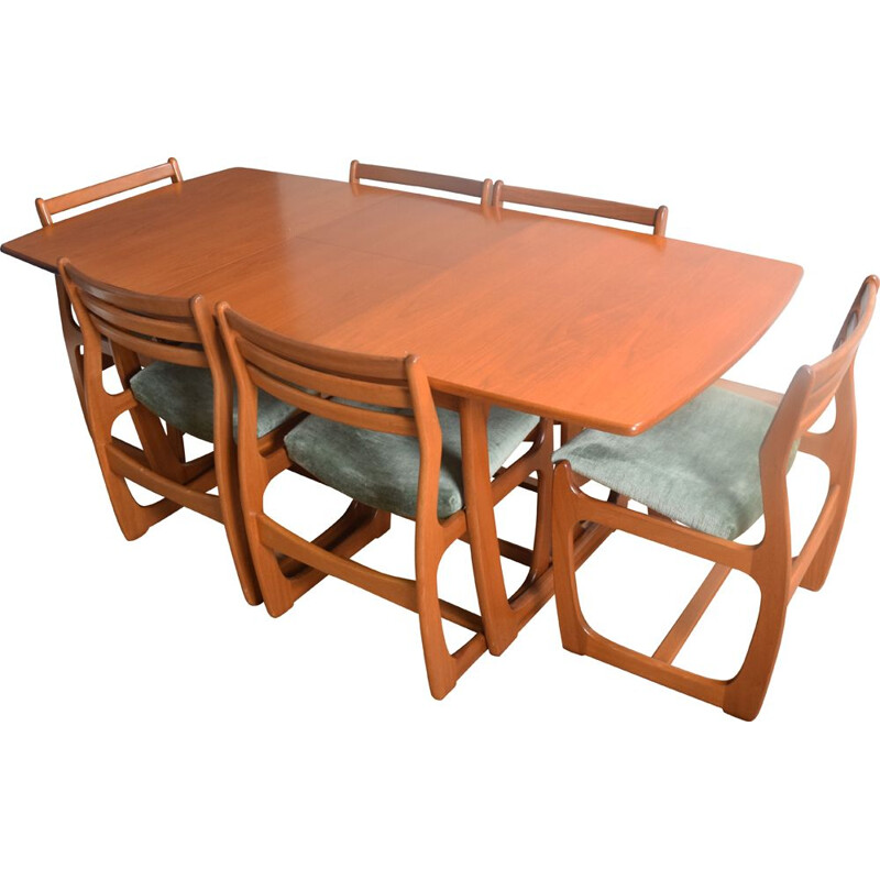 Vintage Portwood teak table and 6 Chairs Danish 1960s