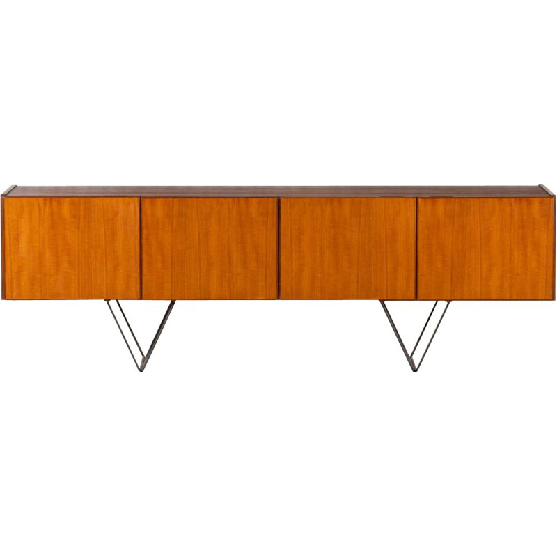 Vintage Teak & Steel sideboard Scandinavian 1960s