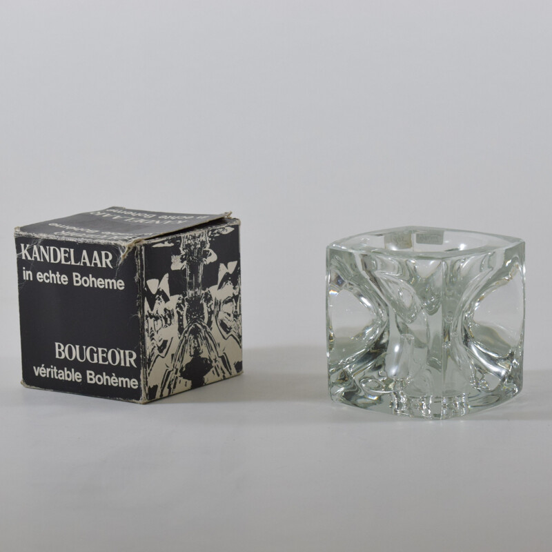 Vintage Kerzenständer aus böhmischem Kristall, 1960