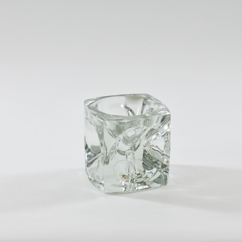 Candelabro vintage de cristal de Bohemia, 1960