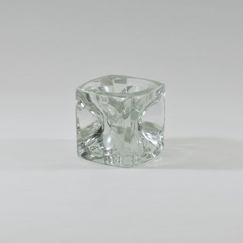 Candelabro vintage de cristal de Bohemia, 1960