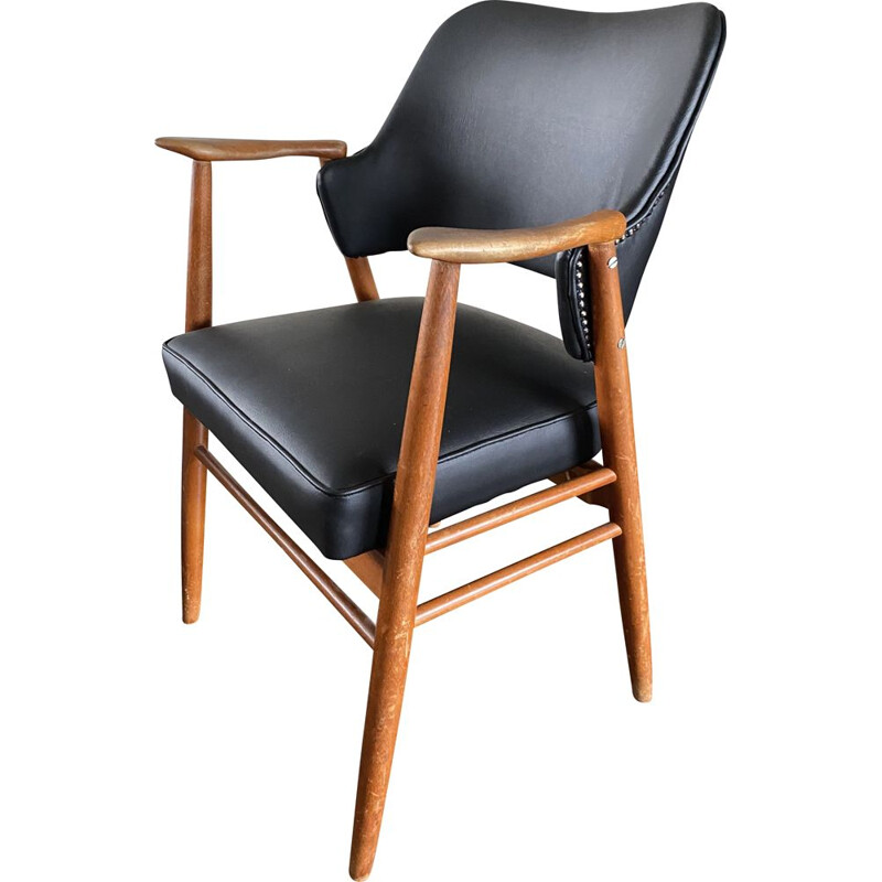 Vintage teak chair Scandinavian 1950s