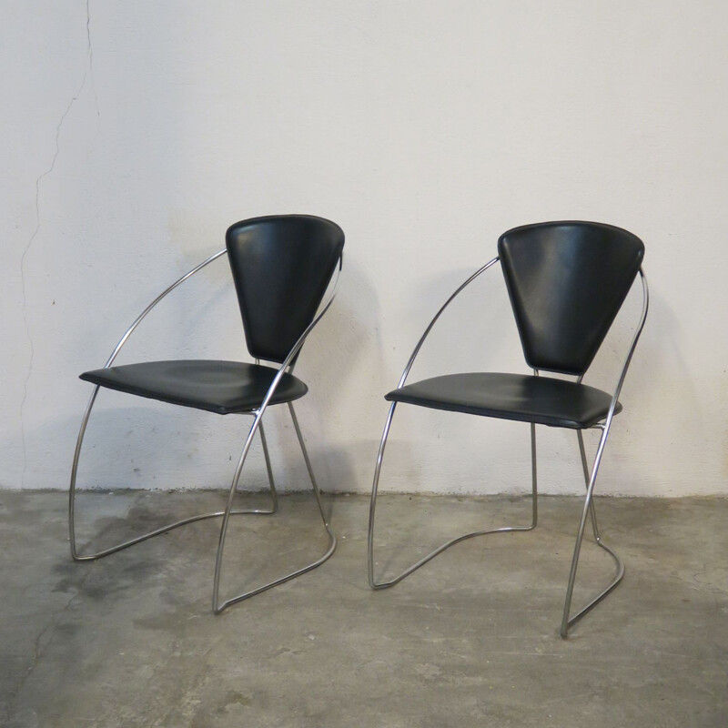 Pair of vintage chair Arrben 1980s