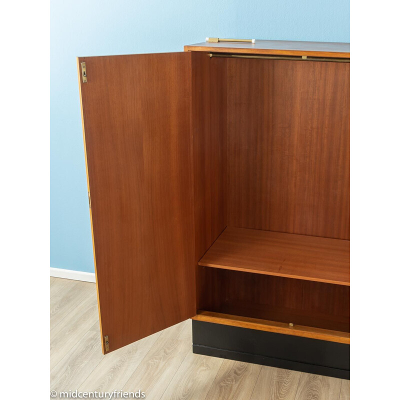 Vintage walnut veneer wardrobe, Germany 1950