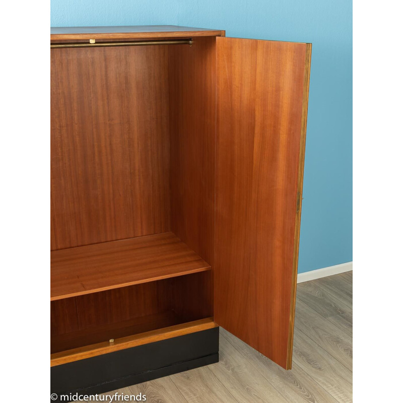 Vintage walnut veneer wardrobe, Germany 1950