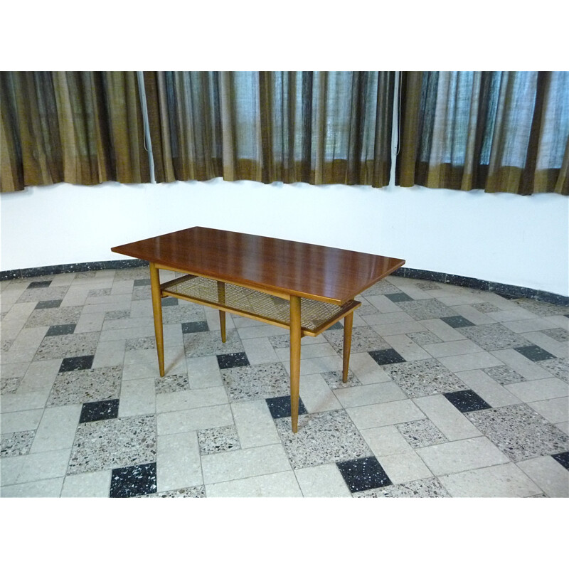 Mesa de centro vitange de madera de Wilhelm Knoll, Alemania 1960