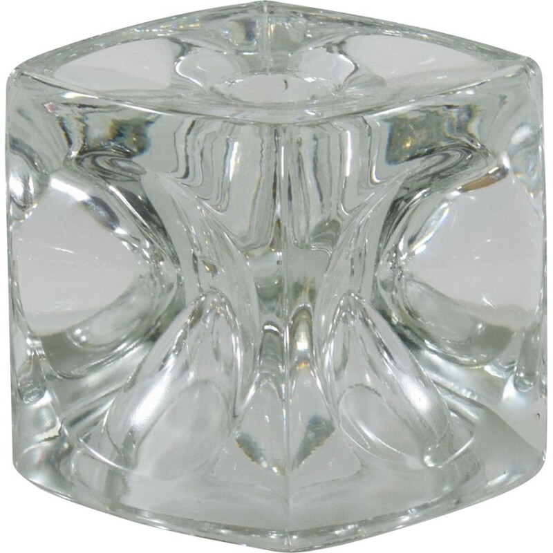 Castiçal de cristal boémio Vintage, 1960