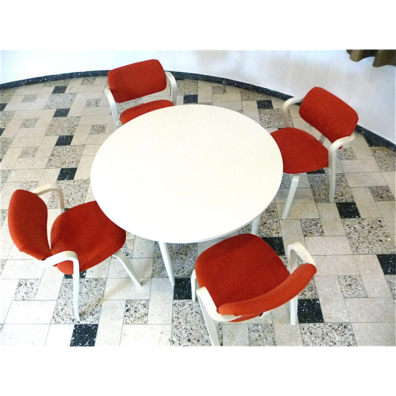 Set of 4 finnish "Aslak" dining chairs for Asko, Ilmari TAPIOVAARA - 1960s 