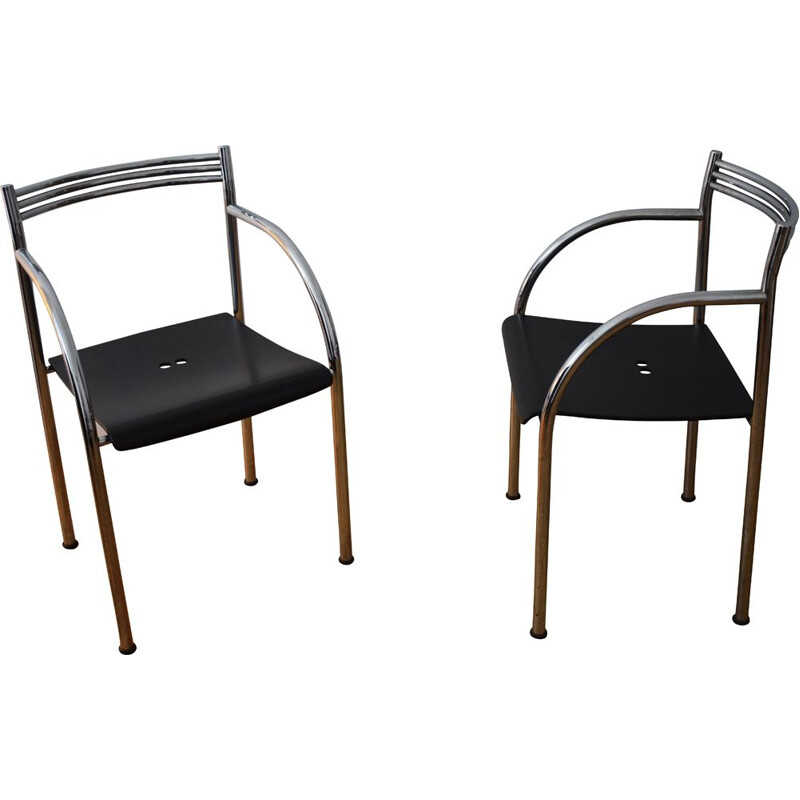 Pair of vintage chairs Fancesca Spanish II by Philippe Starck for Baleri 1984s
